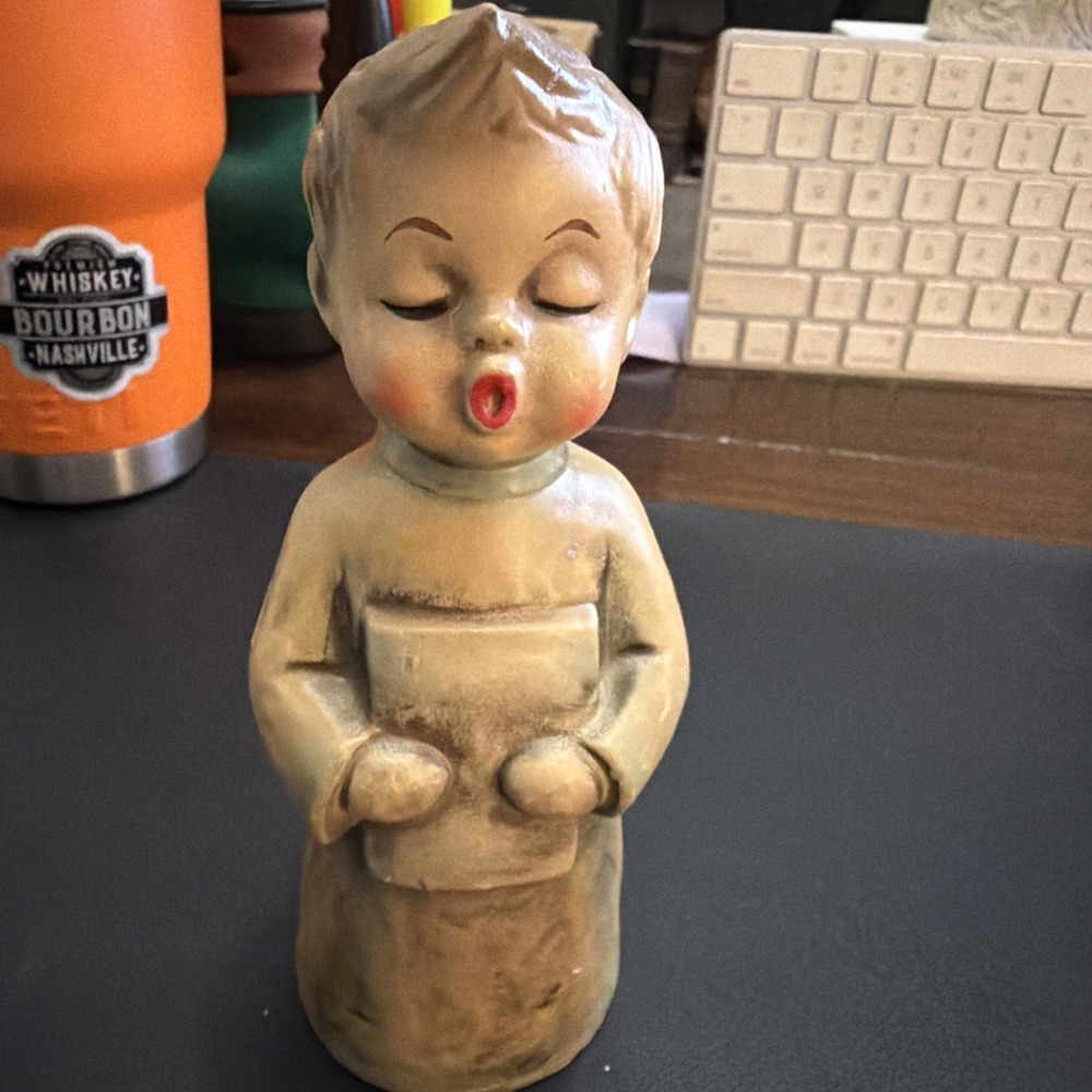 Vintage 1960's HF Co. Japan Hand Painted Paper Mache Choir Angel!